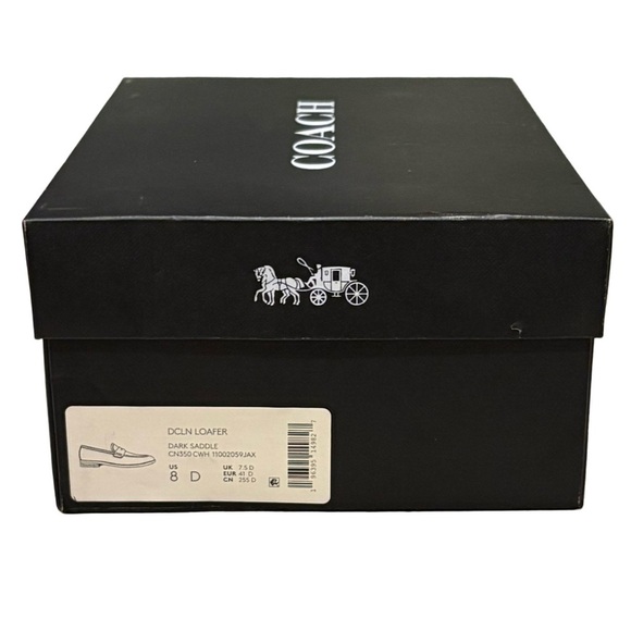 Coach Men's Chestnut Leather Loafers - Picture 11 of 11